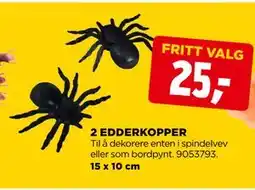 jem & fix 2 EDDERKOPPER, NOK 25 tilbud