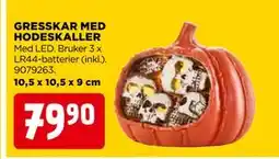 jem & fix GRESSKAR MED HODESKALLER, NOK 79.9 tilbud