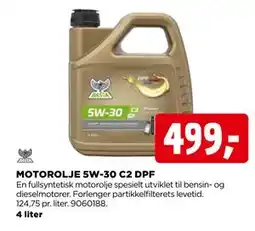 jem & fix MOTOROLJE 5W-30 C2 DPF, NOK 499 tilbud
