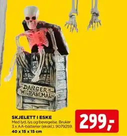jem & fix SKJELETT I ESKE, NOK 299 tilbud