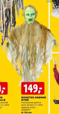jem & fix MONSTER GRØNNE ØYNE, NOK 149 tilbud