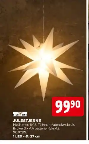 jem & fix JULESTJERNE, NOK 99.9 tilbud