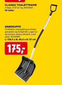 jem & fix SNØSKUFFE, NOK 175 tilbud