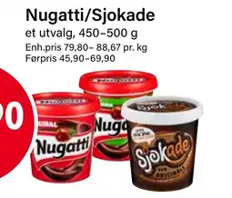 Nærbutikken Nugatti/sjokade tilbud