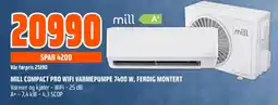 Coop Obs Mill compact pro wifi varmepumpe 7400 w, ferdig montert tilbud