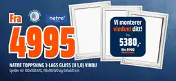 Coop Obs Natre toppsving 3-lags glass (u 1,0) vindu tilbud