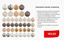 Clas Ohlson Juletrekuler blandet, 41-pakning tilbud