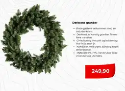 Clas Ohlson Dørkrans granbar tilbud