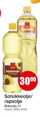 Spar Solsikkeolje/rapsolje tilbud
