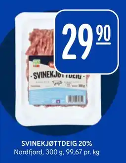 Rema 1000 SVINEKJØTTDEIG 20%, NOK 29.9 tilbud