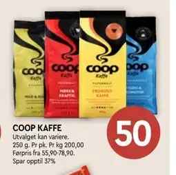 Coop Mega COOP KAFFE, NOK 50 tilbud
