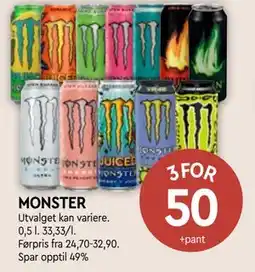 Coop Mega MONSTER, NOK 50 tilbud