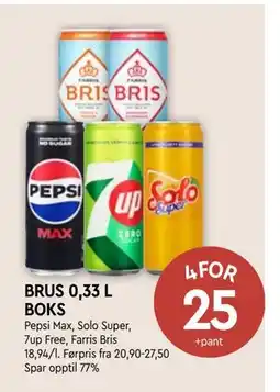 Coop Mega BRUS 0,33 L BOKS, NOK 25 tilbud