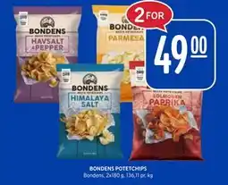 Rema 1000 BONDENS POTETCHIPS, NOK 49 tilbud