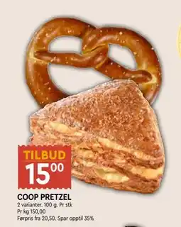 Coop Mega COOP PRETZEL, NOK 15 tilbud