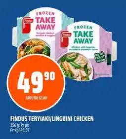 Coop Obs FINDUS TERYIAKI/LINGUINI CHICKEN, NOK 49.9 tilbud