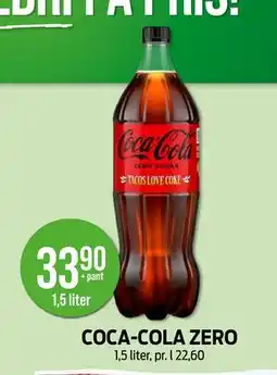 Kiwi COCA-COLA ZERO, NOK 33.9 tilbud