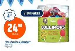 Coop Obs COOP LOLLIPOP KJÆRLIGHET, NOK 24.9 tilbud