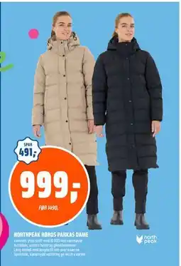 Coop Obs NORTHPEAK RØROS PARKAS DAME, NOK 999 tilbud