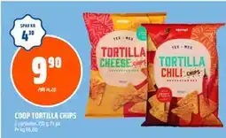 Coop Obs COOP TORTILLA CHIPS, NOK 9.9 tilbud