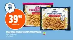 Coop Obs COOP SPRØ POMMESFRITES/POTETSTAVER, NOK 39.9 tilbud