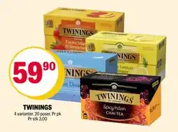 Coop Extra TWININGS, NOK 59.9 tilbud