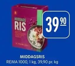 Rema 1000 MIDDAGSRIS, NOK 39.9 tilbud