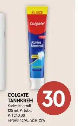 Coop Mega COLGATE TANNKREM, NOK 30 tilbud