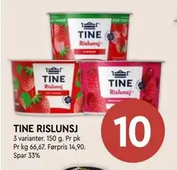 Coop Mega TINE RISLUNSJ, NOK 10 tilbud