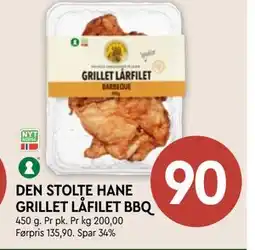 Coop Mega DEN STOLTE HANE GRILLET LÅFILET BBQ, NOK 90 tilbud