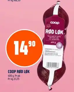 Coop Obs COOP RØD LØK, NOK 14.9 tilbud