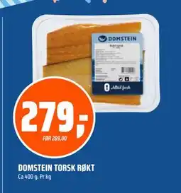 Coop Obs DOMSTEIN TORSK RØKT, NOK 279 tilbud