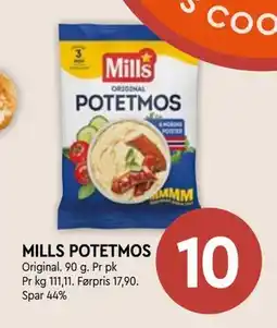 Coop Mega MILLS POTETMOS, NOK 10 tilbud