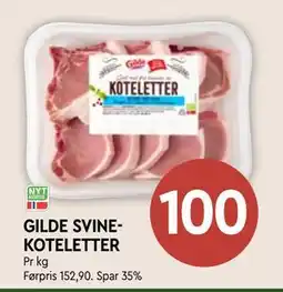 Coop Mega GILDE SVINEKOTELETTER, NOK 100 tilbud