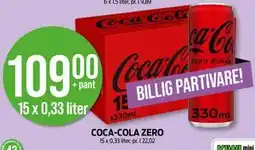 Kiwi COCA-COLA ZERO, NOK 109 tilbud