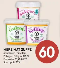 Coop Mega MERE MAT SUPPE, NOK 60 tilbud