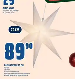 Coop Obs PAPIRSTJERNE 70 CM, NOK 89.9 tilbud