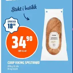 Coop Obs COOP VIKING SPELTBRØD, NOK 34.9 tilbud