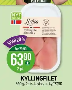 Kiwi KYLLINGFILET, NOK 63.9 tilbud
