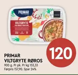 Coop Mega PRIMAR VILTGRYTE RØROS, NOK 120 tilbud