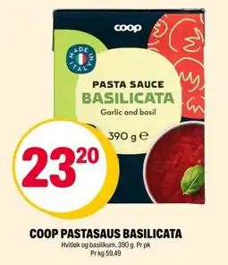 Coop Extra COOP PASTASAUS BASILICATA, NOK 23.2 tilbud
