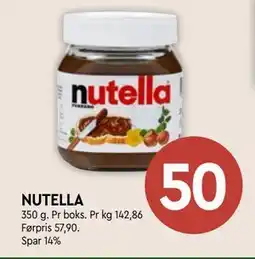Coop Mega NUTELLA, NOK 50 tilbud