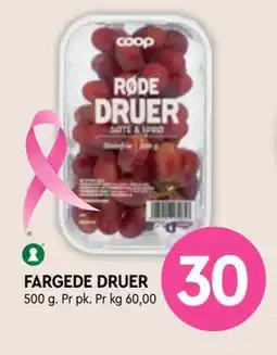 Coop Mega FARGEDE DRUER, NOK 30 tilbud