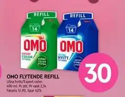 Coop Mega OMO FLYTENDE REFILL, NOK 30 tilbud