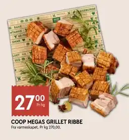 Coop Mega COOP MEGAS GRILLET RIBBE, NOK 27 tilbud