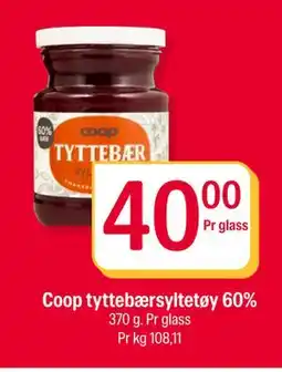 Coop Extra Coop tyttebærsyltetøy 60%, NOK 40 tilbud
