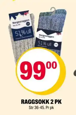 Coop Extra RAGGSOKK 2 PK, NOK 99 tilbud