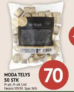 Coop Mega MODA TELYS 50 STK, NOK 70 tilbud