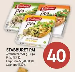 Coop Mega STABBURET PAI, NOK 40 tilbud
