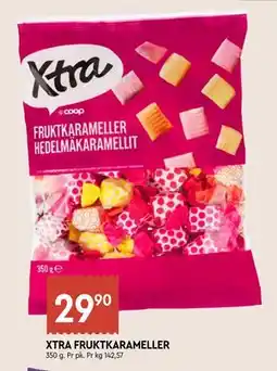 Coop Mega XTRA FRUKTKARAMELLER, NOK 29.9 tilbud